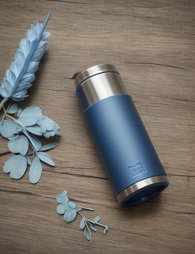 Hiking thermos - blue