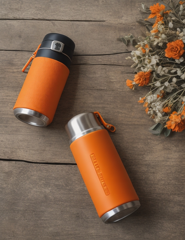 Hiking thermos - orange